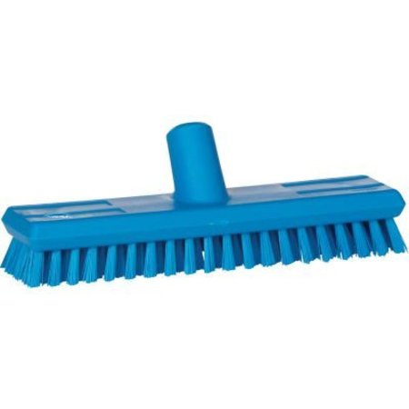 REMCO Vikan 11in Waterfed Deck Scrub- Extra Stiff, Blue 70413